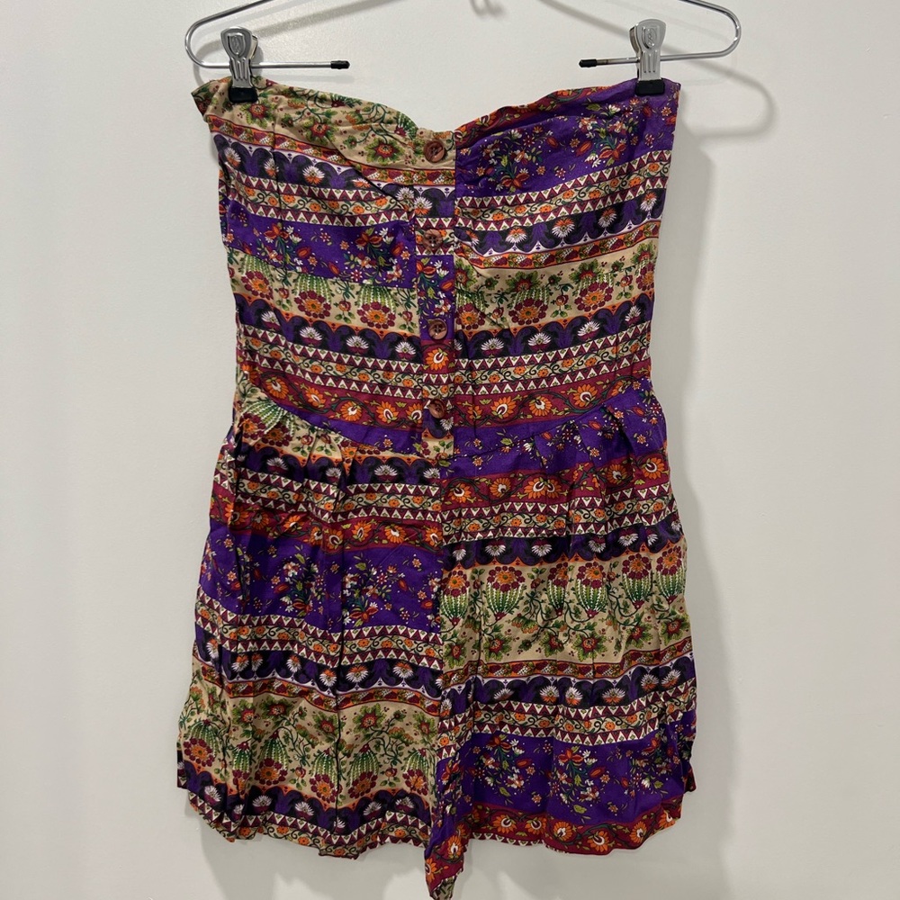 Colorful tribal print romper